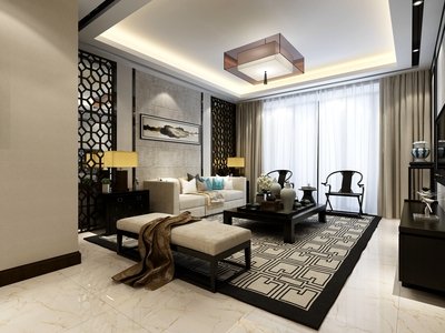 用集成墙面来装修的客厅房