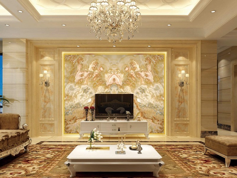 电视背景墙实拍效果